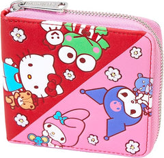 LOUNGEFLY Sanrio Hello Kitty & Friends Color Block Zip Around Wallet