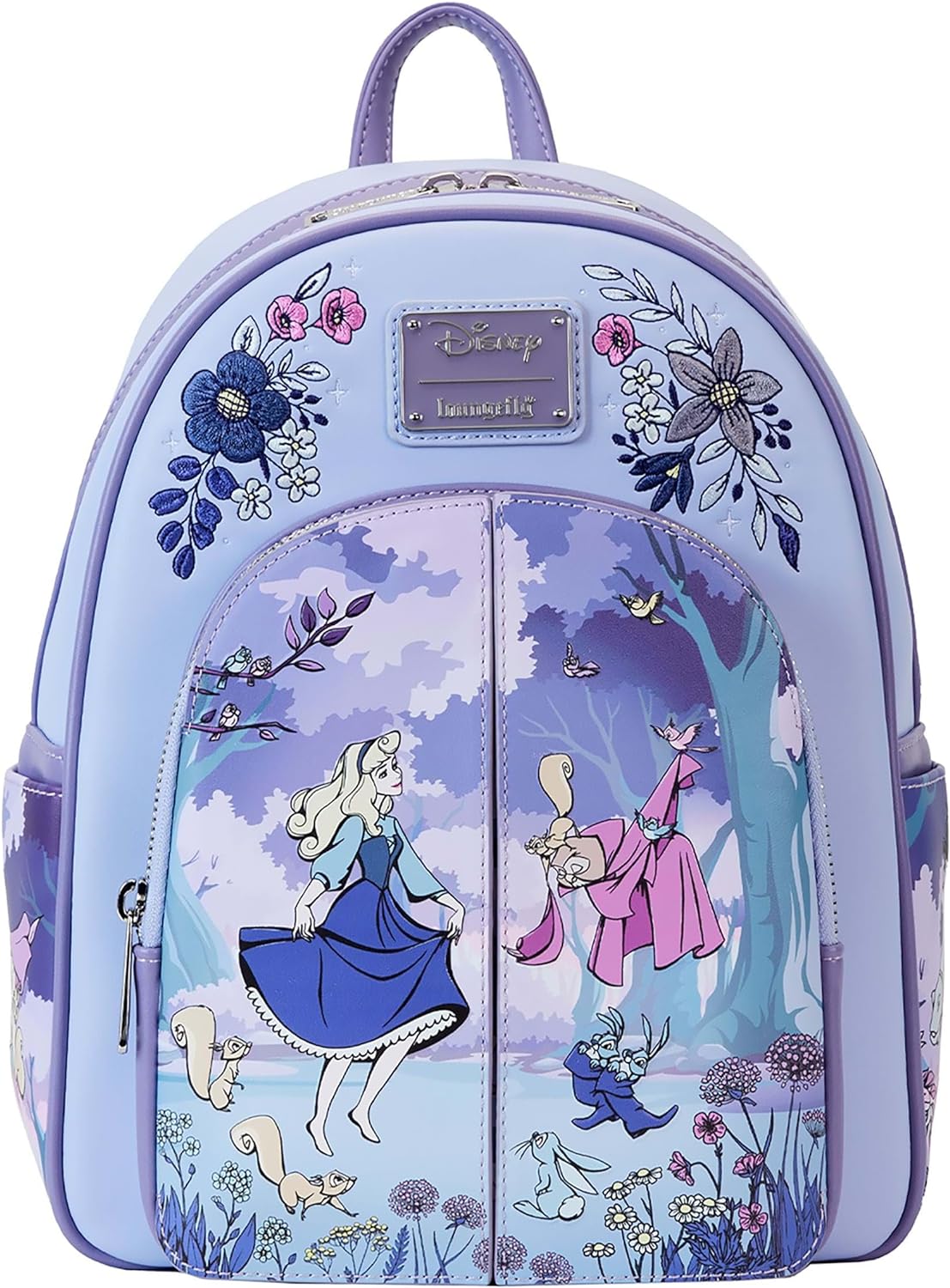 LOUNGEFLY Disney Sleeping Beauty Floral Scene Double Strap Shoulder Bag