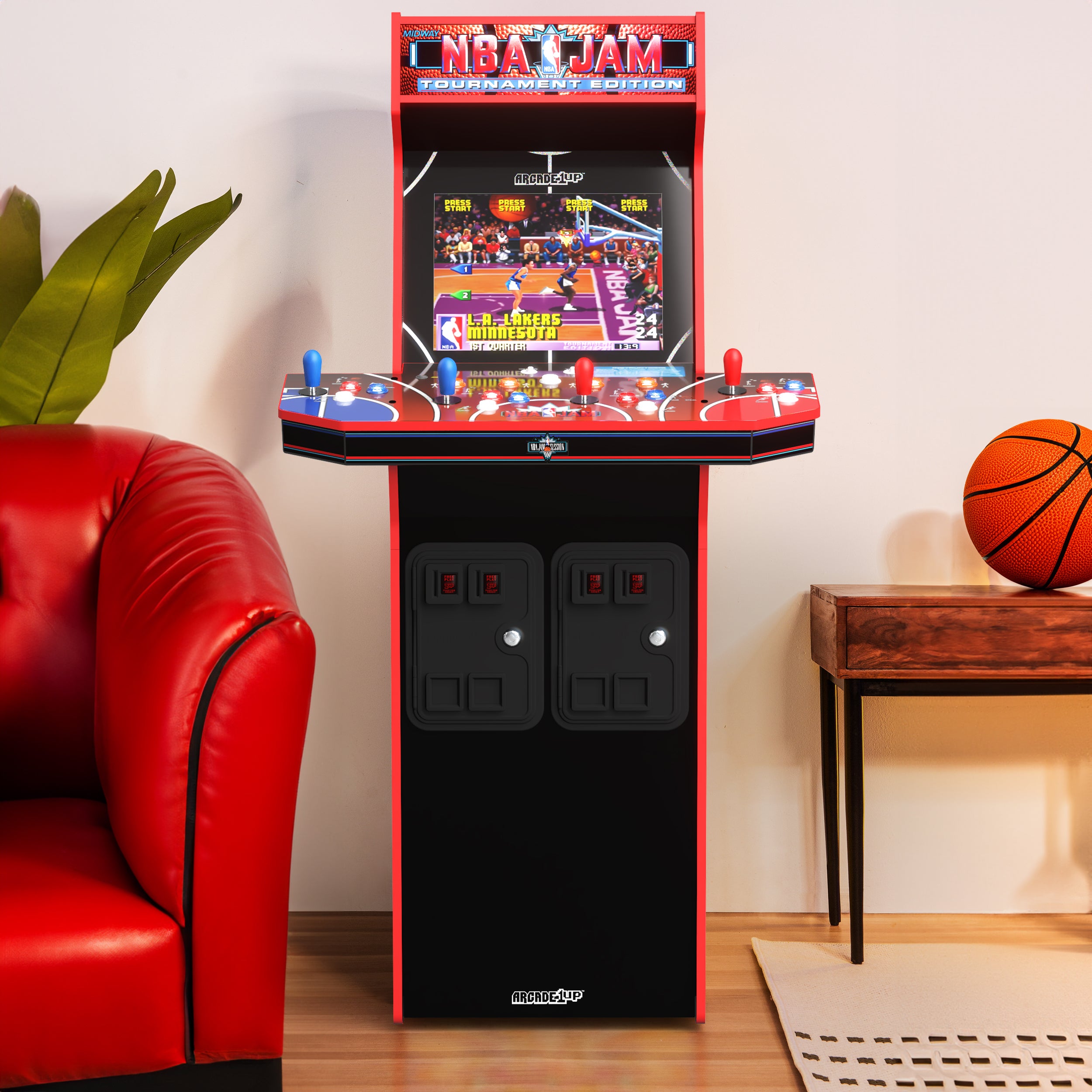 Arcade1Up NBA Jam 30th Anniversary Deluxe Arcade Machine 3 Games in 1 ...