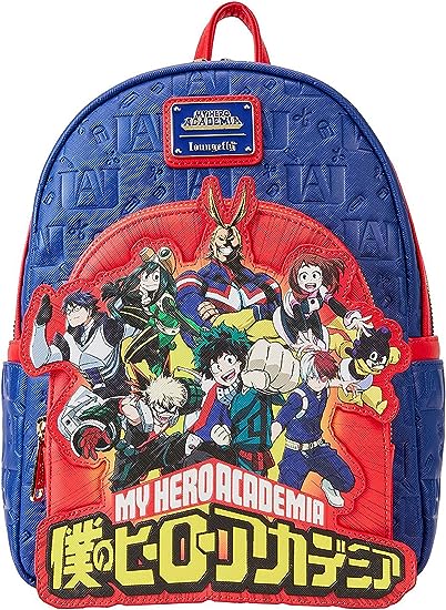 Loungefly My Hero Academia Group Debossed Logo Anime Mini Backpack