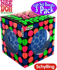 Nee-Doh Schylling Bubble Glob Groovy Glob! Squishy, Squeezy, Stretchy Stress Balls Blue, Pink & Purple Complete Gift Set Party Bundle - 3 Pack