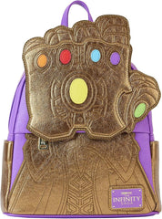 LOUNGEFLY Marvel Metallic Thanos Gauntlet Double Strap Shoulder Bag