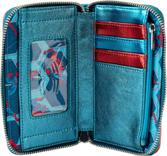 LOUNGEFLY Marvel Metallic Spider-Man Zip Around Wallet