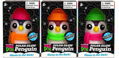Schylling NeeDoh Squishmas Polar Glow Penguin 3 PIECE SET - Ships in Box