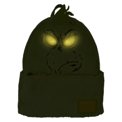 LOUNGEFLY Dr. Seuss' How The Grinch Stole Christmas! Plush Cosplay Light Up Mini Backpack