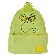 LOUNGEFLY Dr. Seuss' How The Grinch Stole Christmas! Plush Cosplay Light Up Mini Backpack