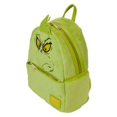 LOUNGEFLY Dr. Seuss' How The Grinch Stole Christmas! Plush Cosplay Light Up Mini Backpack