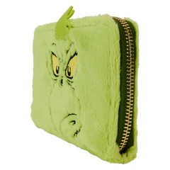 LOUNGEFLY Dr. Seuss' How The Grinch Stole Christmas! Plush Cosplay Glow Zip Around Wallet