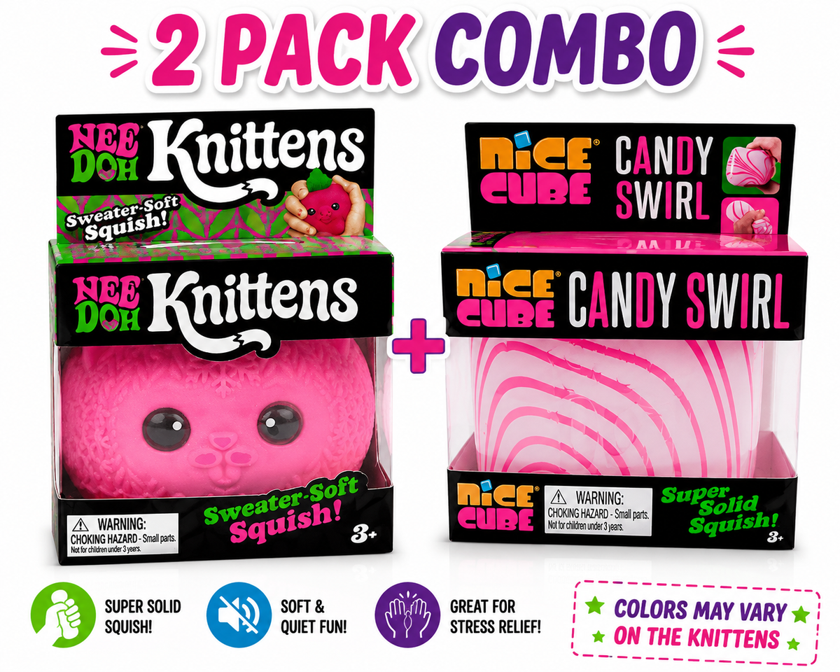 Schylling Knittens + Candy Swirl Combo - Color and Style may vary