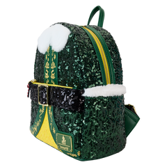 LOUNGEFLY Elf Buddy Sequin Cosplay Mini Backpack