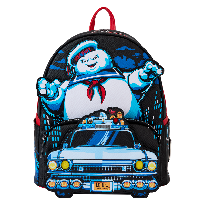 LOUNGEFLY Ghostbusters Stay Puft Ecto-1 Light Up Mini Backpack