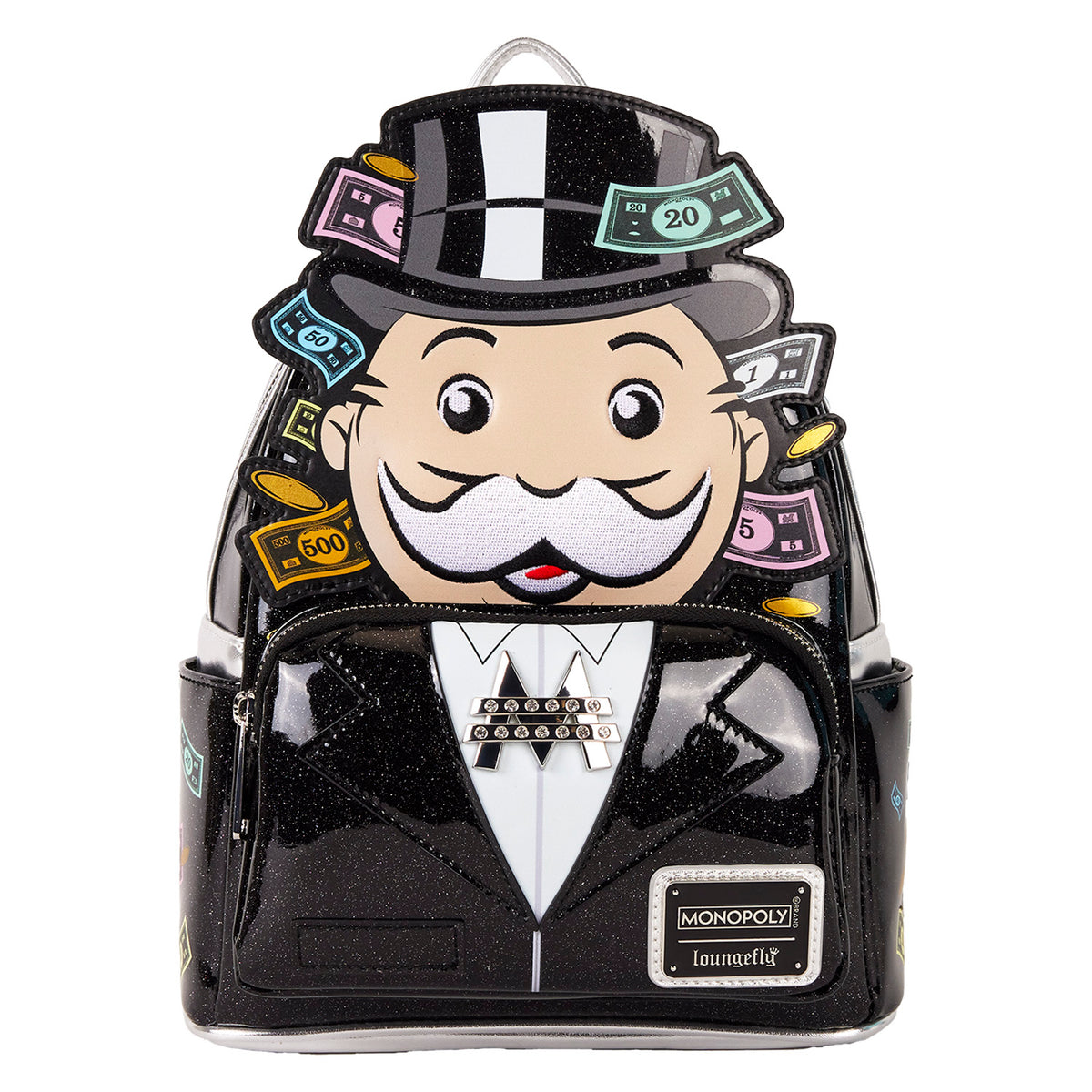 LOUNGEFLY Hasbro Monopoly Pennybags Mini Backpack