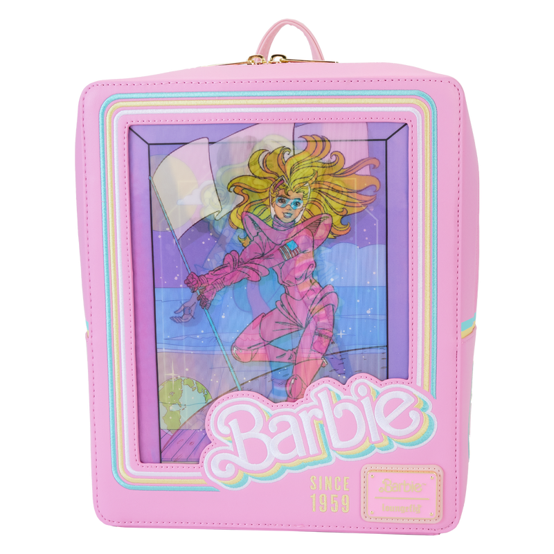 LOUNGEFLY Barbie Doll Box Triple Lenticular Mini Backpack