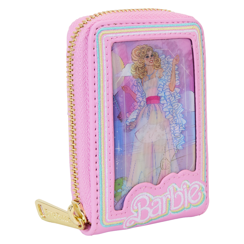 LOUNGEFLY Barbie Doll Box Triple Lenticular Zip Around Wallet