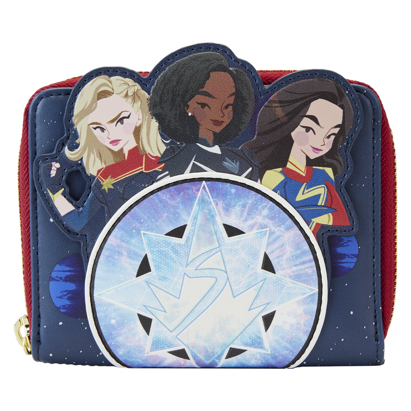 LOUNGEFLY The Marvels Symbol Glow Zip Around Wallet