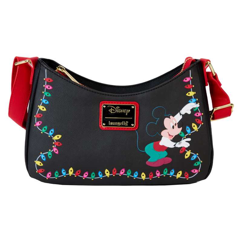 LOUNGEFLY Mickey & Friends Christmas Light Decorations Light Up Crossbody Bag
