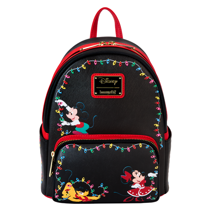 LOUNGEFLY Mickey & Friends Christmas Light Decorations Light Up Mini Backpack