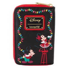 LOUNGEFLY Mickey & Friends Christmas Light Decorations Zip Around Wallet