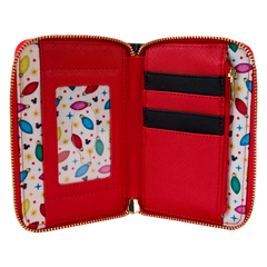 LOUNGEFLY Mickey & Friends Christmas Light Decorations Zip Around Wallet
