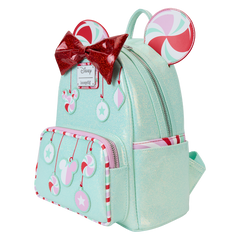 LOUNGEFLY DISNEY Minnie Mouse Peppermint Ornaments Mini Backpack