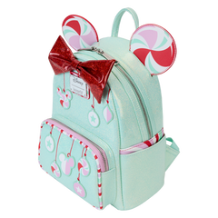 LOUNGEFLY DISNEY Minnie Mouse Peppermint Ornaments Mini Backpack