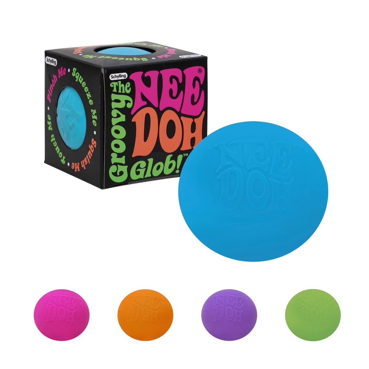 NeeDoh Groovy Glob, Original Squeeze Novelty Toy, Colors Vary, Children Ages 3+(1 ct)