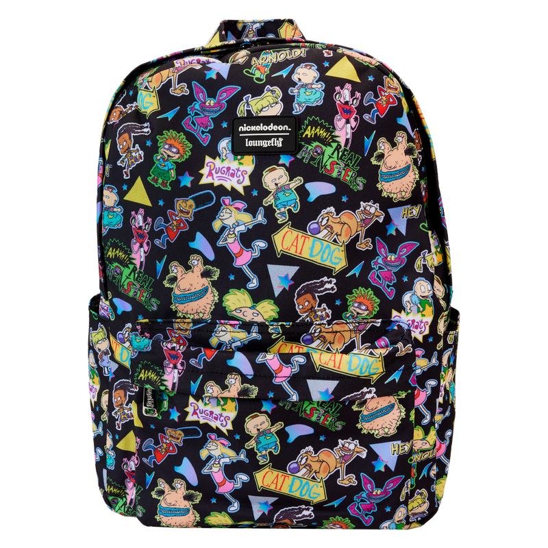 LOUNGEFLY Nickelodeon Retro Aop Full Size Nylon Backpack