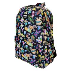 LOUNGEFLY Nickelodeon Retro Aop Full Size Nylon Backpack