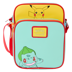 LOUNGEFLY Pokémon Color Block Starters Crossbody Bag