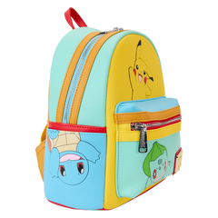 LOUNGEFLY Pokémon Color Block Starters Mini Backpack