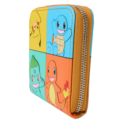 LOUNGEFLY Pokémon Color Block Starters Zip Around Wallet