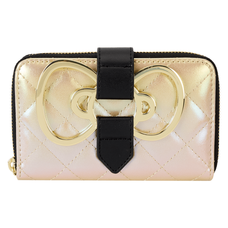 LOUNGEFLY Sanrio Hello Kitty 50th Anniversary Gold Zip Around Wallet
