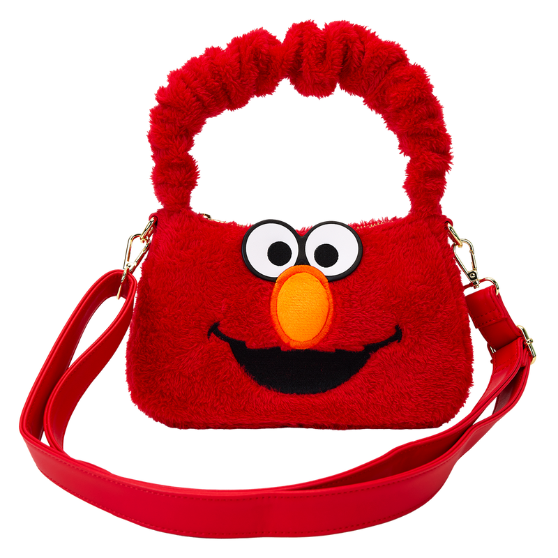 LOUNGEFLY Sesame Street Elmo Plush Cosplay Crossbody Bag