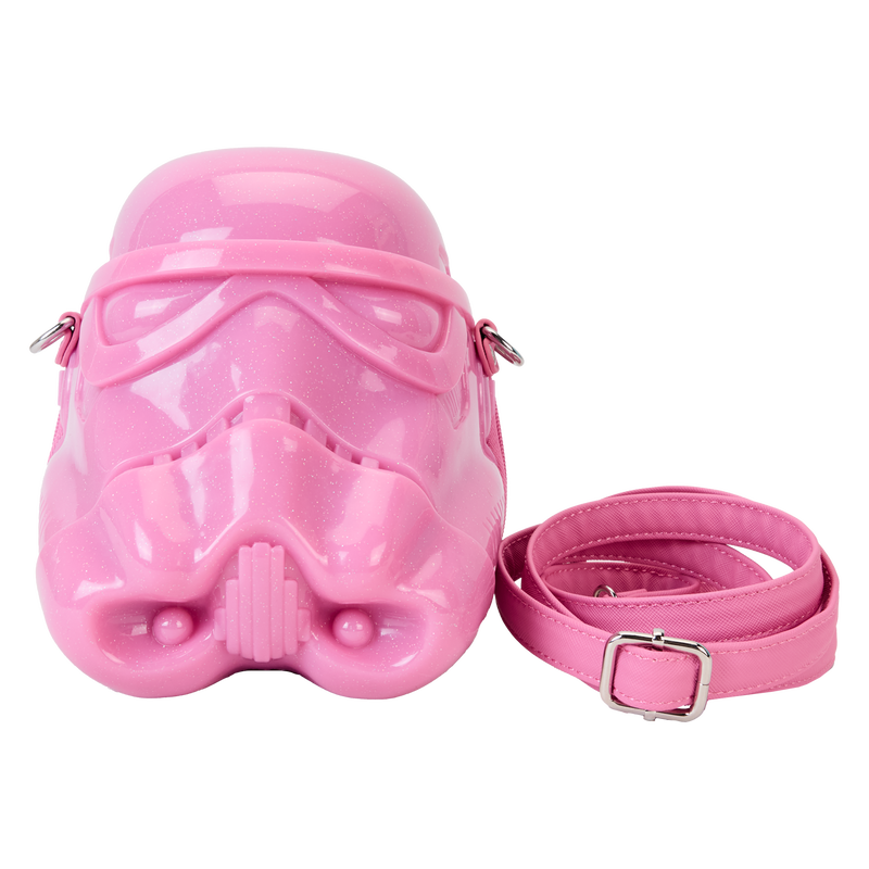 LOUNGEFLY Star Wars Stormtrooper Glitter Figural Head Crossbody Bag