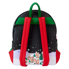 LOUNGEFLY The Nightmare Before Christmas Candy Cane Carousel Glow Mini Backpack