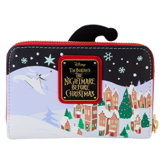 LOUNGEFLY The Nightmare Before Christmas Candy Cane Carousel Zip Around Wallet
