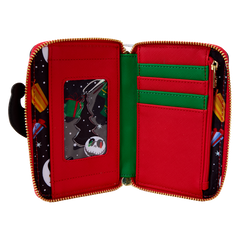 LOUNGEFLY The Nightmare Before Christmas Candy Cane Carousel Zip Around Wallet