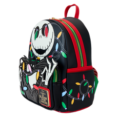 LOUNGEFLY The Nightmare Before Christmas Jack Wrapped In Lights Light Up Glow Mini Backpack