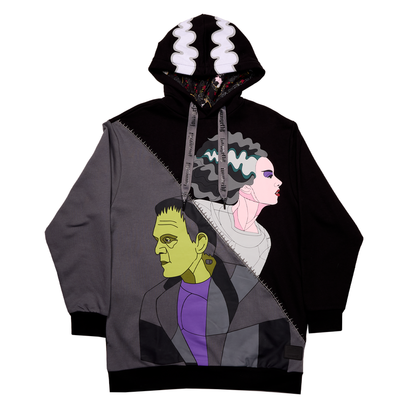 LOUNGEFLY UNIVERSAL BRIDE OF FRANKENSTEIN UNISEX HOODIE SMALL