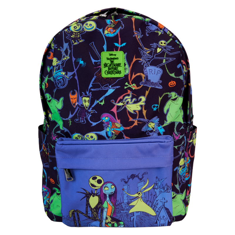 LOUNGEFLY Disney Nbc Neon Glow-in-dark  Full-size Nylon Backpack