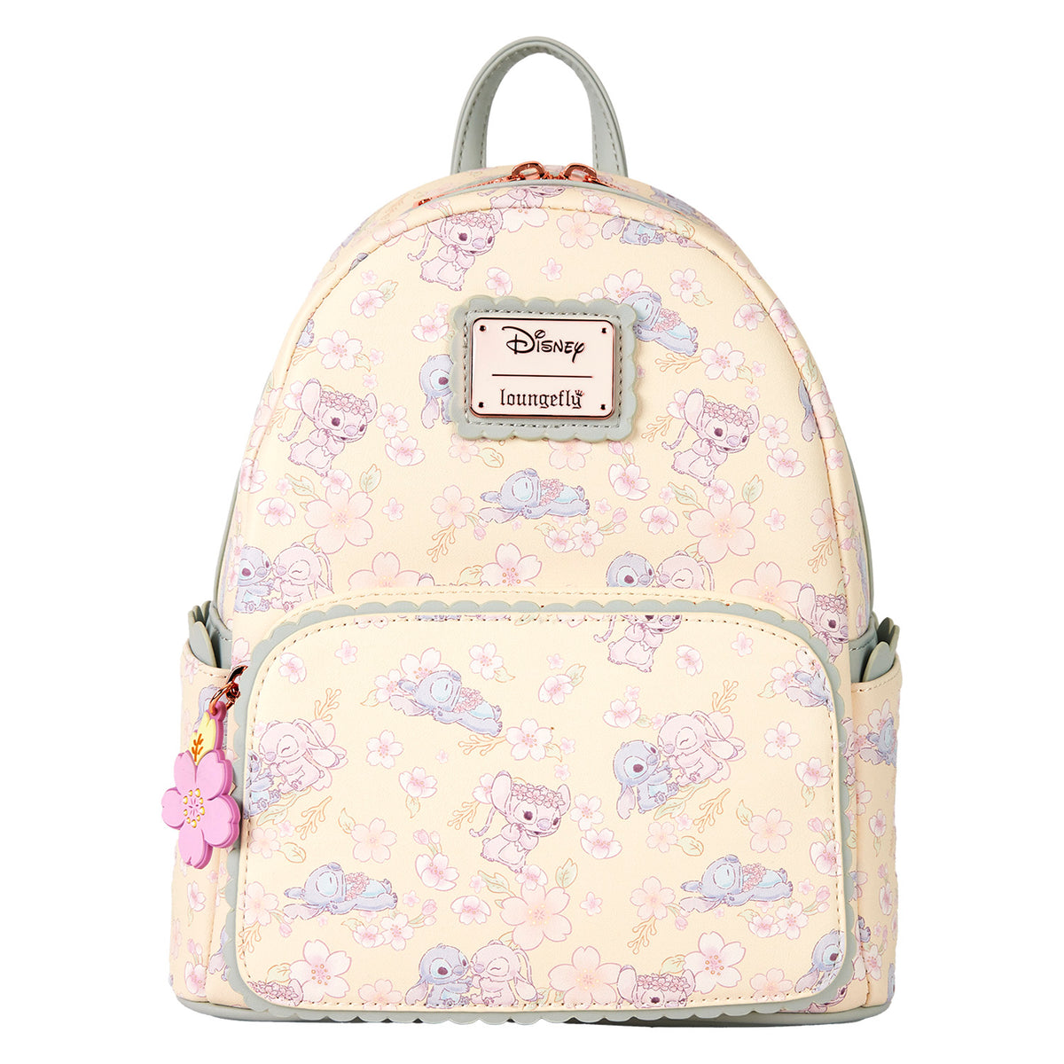 LOUNGEFLY Disney Cute Stitch Cherry Blossom Mini Backpack