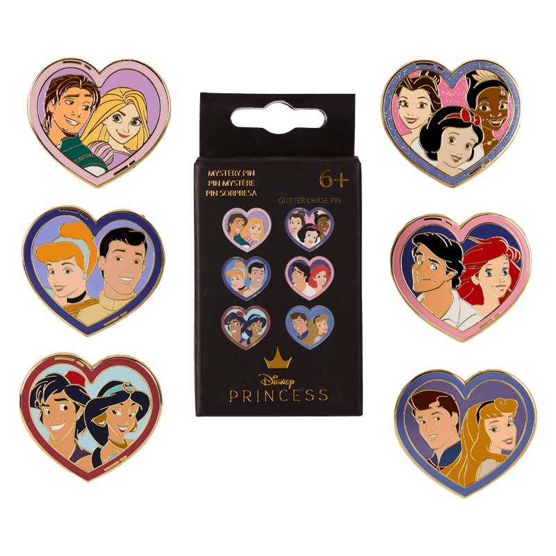 Loungefly Disney Princess & Prince Heart Mystery Box (one Random ) Pin