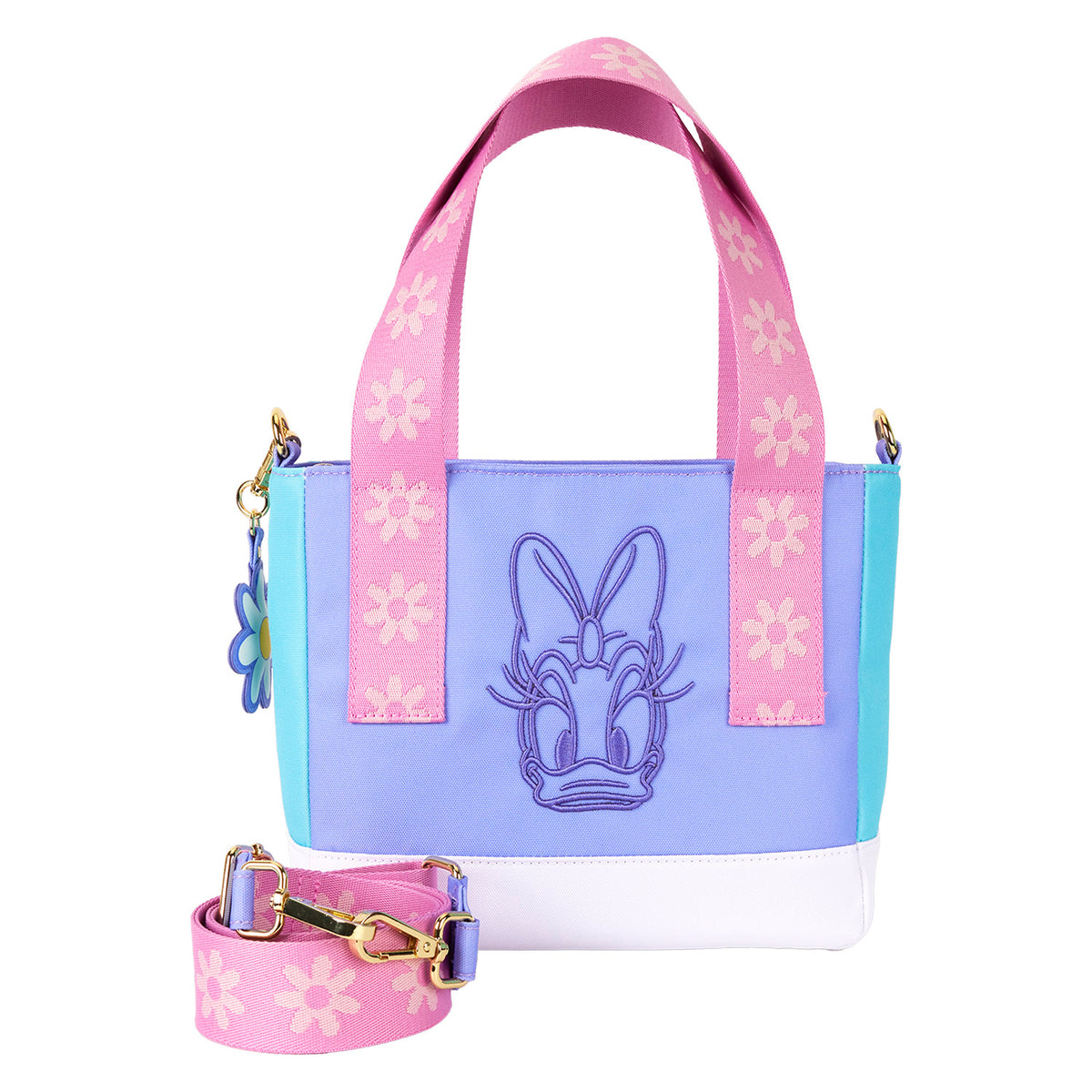 LOUNGEFLY Disney Daisy Duck Nylon Mini Tote Bag