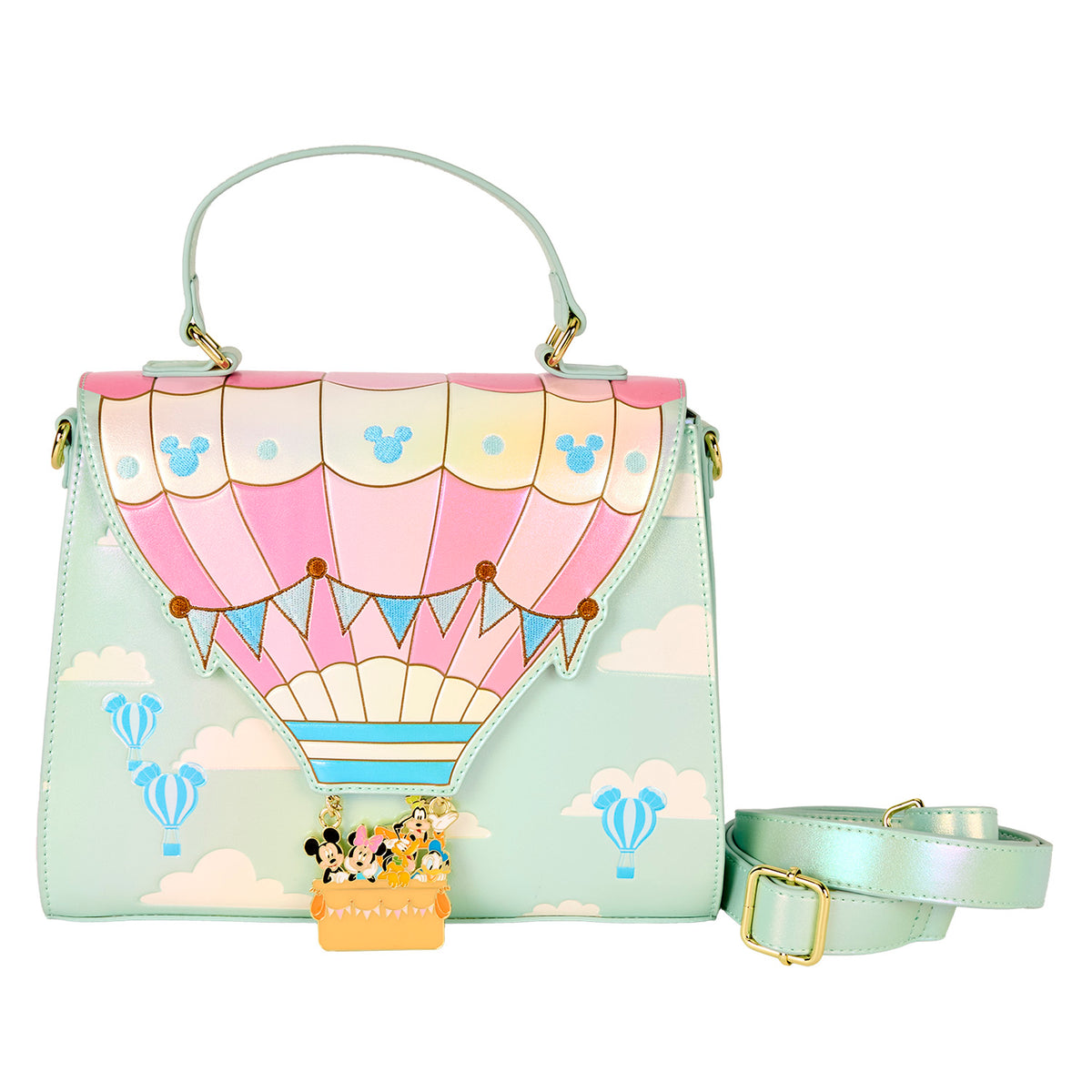 LOUNGEFLY Disney Mickey & Friends Hot Air Balloon Crossbody Bag