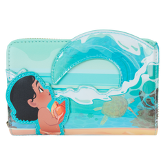 LOUNGEFLY Disney Moana Ocean Waves Zip Around Wallet