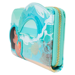 LOUNGEFLY Disney Moana Ocean Waves Zip Around Wallet