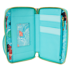 LOUNGEFLY Disney Moana Ocean Waves Zip Around Wallet