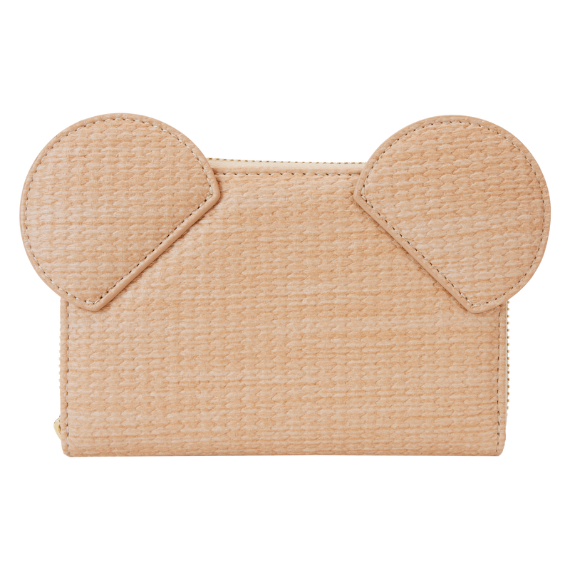 LOUNGEFLY Disney Mickey Straw Cosplay Zip Around Wallet