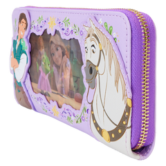 LOUNGEFLY Disney Tangled Rapunzel Lenticular Zip Around Wristlet Wallet