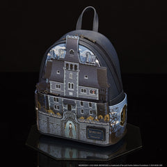 LOUNGEFLY Wednesday Nevermore Academy Castle Glow Mini Backpack